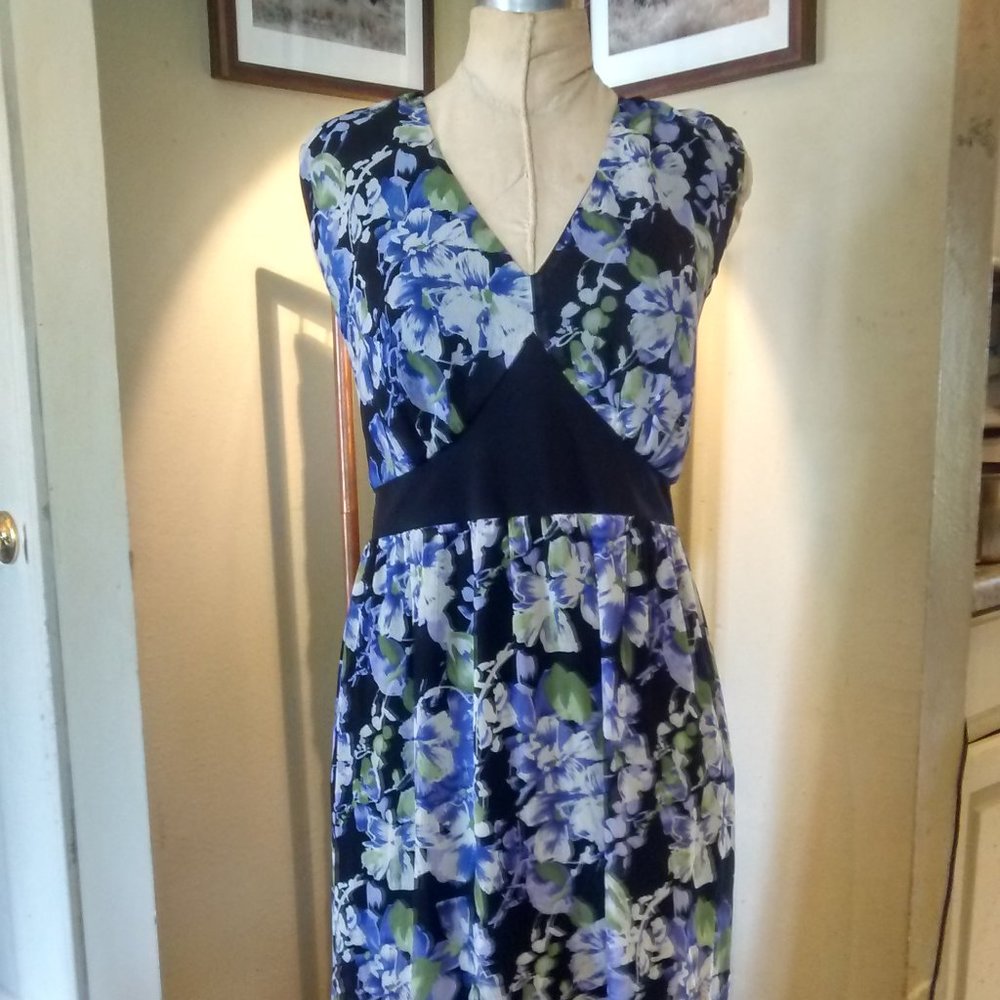 Perfect Summer Dress Purple Floral & Black Detail